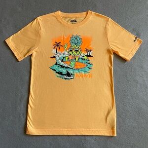 Hurley Pineapple Surfing T-shirt Orange Size Large Short Sleeve Teen